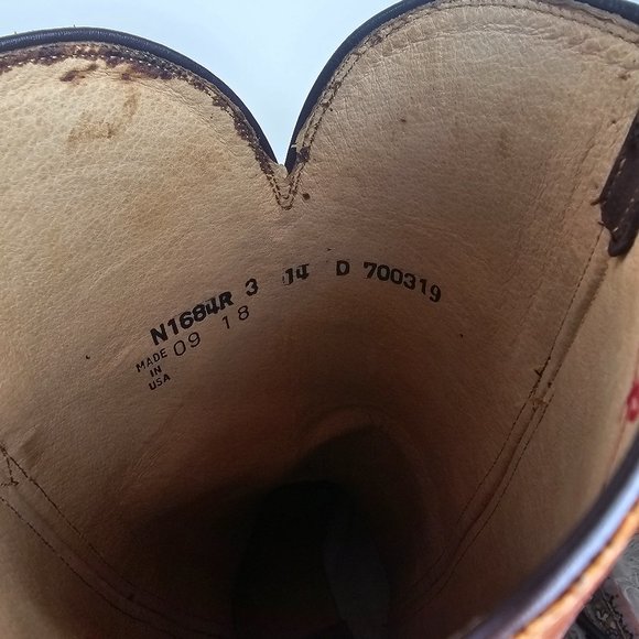 LUCCHESE MEN'S SIZE 14D, MADE IN USA Handmade BROWN Calfskin Western Boots NWT - Picture 6 of 8